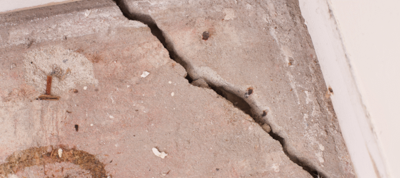 foundation crack due to hydrostatic pressure in Houston, Texas